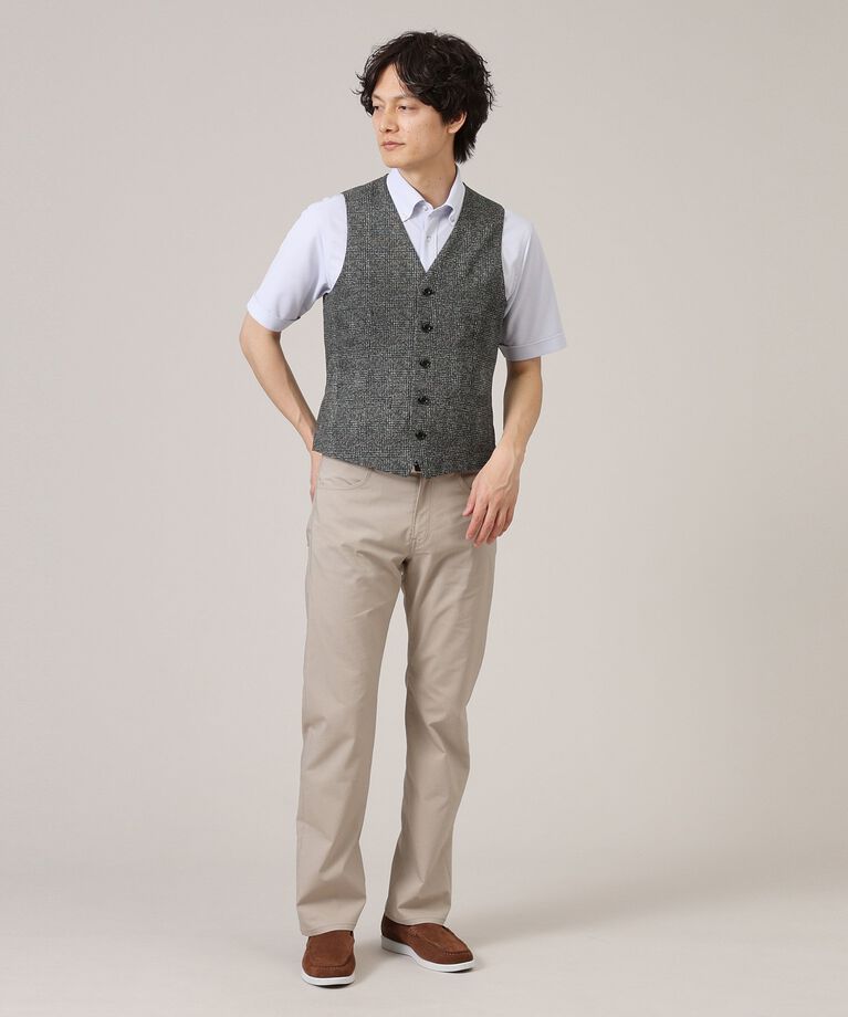TAKEO KIKUCHI「【抗菌防臭】COOL DOTS（R）グレンチェック ベスト」|ベスト・ジレ|