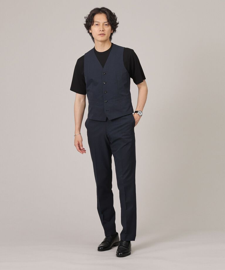 TAKEO KIKUCHI「【抗菌防臭】COOL DOTS（R）グレンチェック ベスト」|ベスト・ジレ|