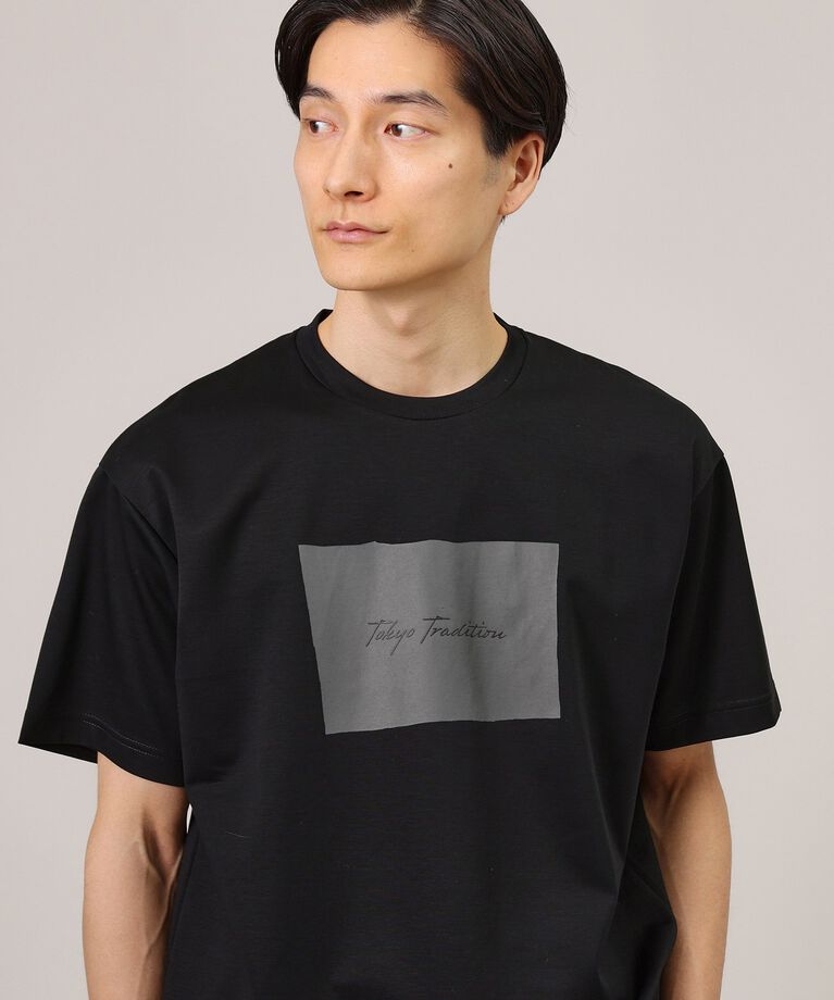 TAKEO KIKUCHI「【日本製/プリントT】ラフタッチ ボックスプリント Tシャツ」|Tシャツ・カットソー|