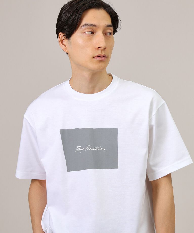 TAKEO KIKUCHI「【日本製/プリントT】ラフタッチ ボックスプリント Tシャツ」|Tシャツ・カットソー|