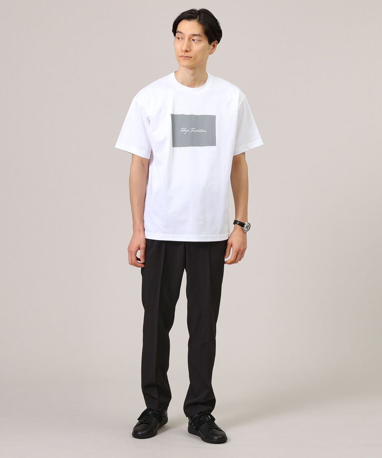 TAKEO KIKUCHI「【日本製/プリントT】ラフタッチ ボックスプリント Tシャツ」|Tシャツ・カットソー|