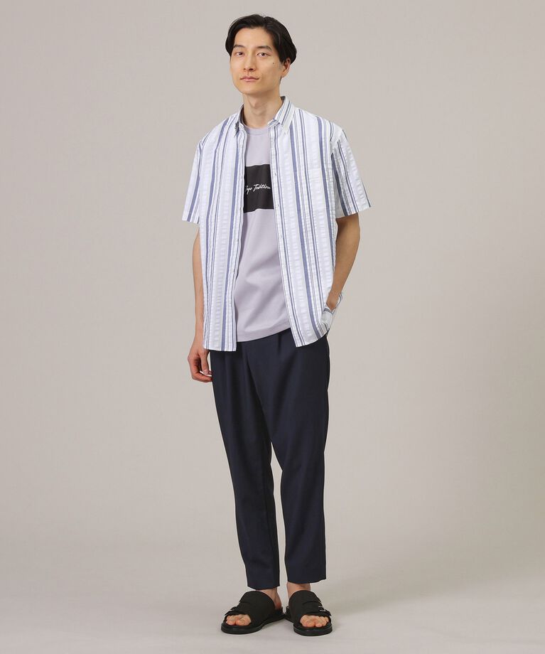 TAKEO KIKUCHI「【日本製/プリントT】ラフタッチ ボックスプリント Tシャツ」|Tシャツ・カットソー|