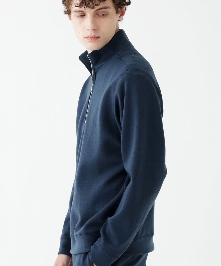 TAKEO KIKUCHI「【THE FLAGSHIP】ウール ダンボール ハーフジップ プルオーバー」|Tシャツ・カットソー|
