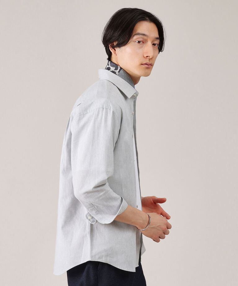 TAKEO KIKUCHI「ハイブリッド リネン 7分袖 シャツ」|シャツ・ブラウス|