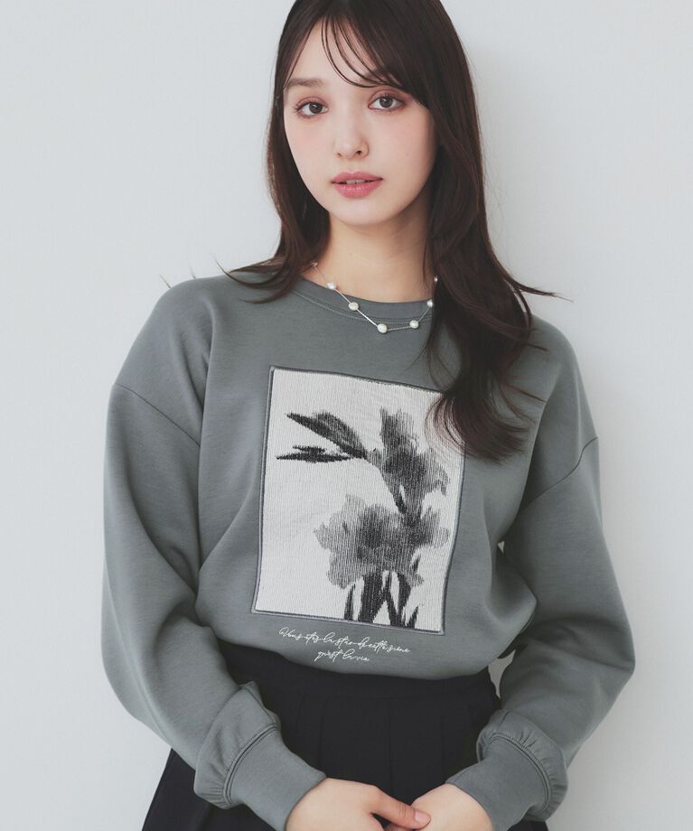 index「フォト刺繍トップス【洗濯機洗い可】」|Tシャツ・カットソー|