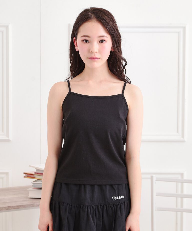 PINK-latte「【セットアイテム】プリントシアープルオーバー＋キャミ」|Tシャツ・カットソー|