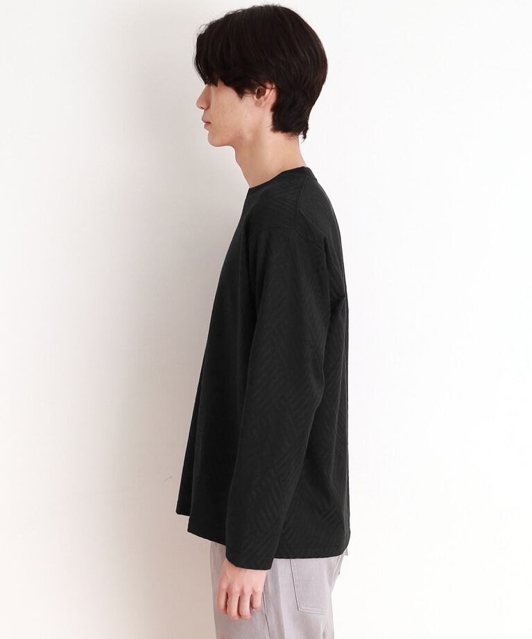 THE SHOP TK「リンクスジャカード長袖Tシャツ ON／OFF兼用」|Tシャツ・カットソー|
