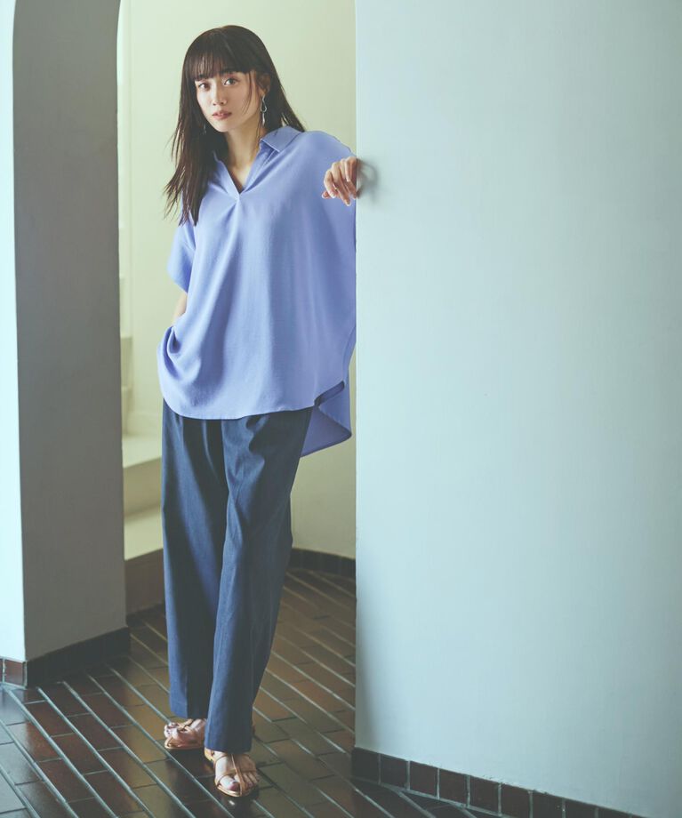 THE SHOP TK「【近藤千尋さん&宮城舞さん着用】【XS-XLサイズ】ハイパーストレッチワイドパンツ/接触冷感/洗える」|その他|