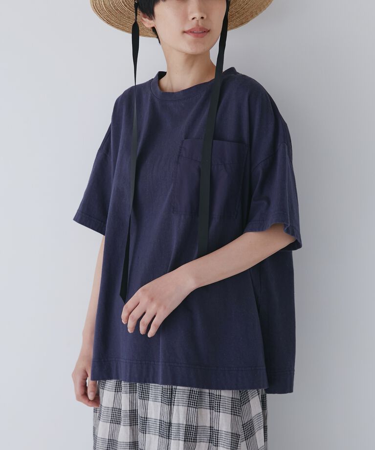  「◆２１／－天竺カットソー」|Tシャツ・カットソー|ネイビー