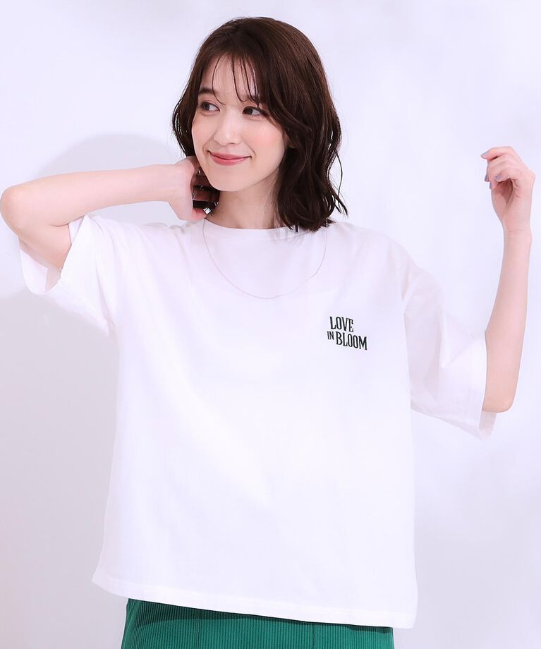 SHOO･LA･RUE「【S-LL/選べる4柄】コットンプリントロゴTシャツ」|Tシャツ・カットソー|