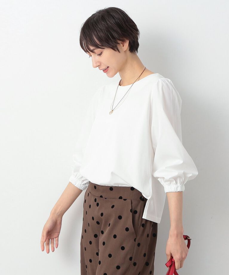 Dessin「【洗える】バルーンスリーブカットソージャージ」|Tシャツ・カットソー|