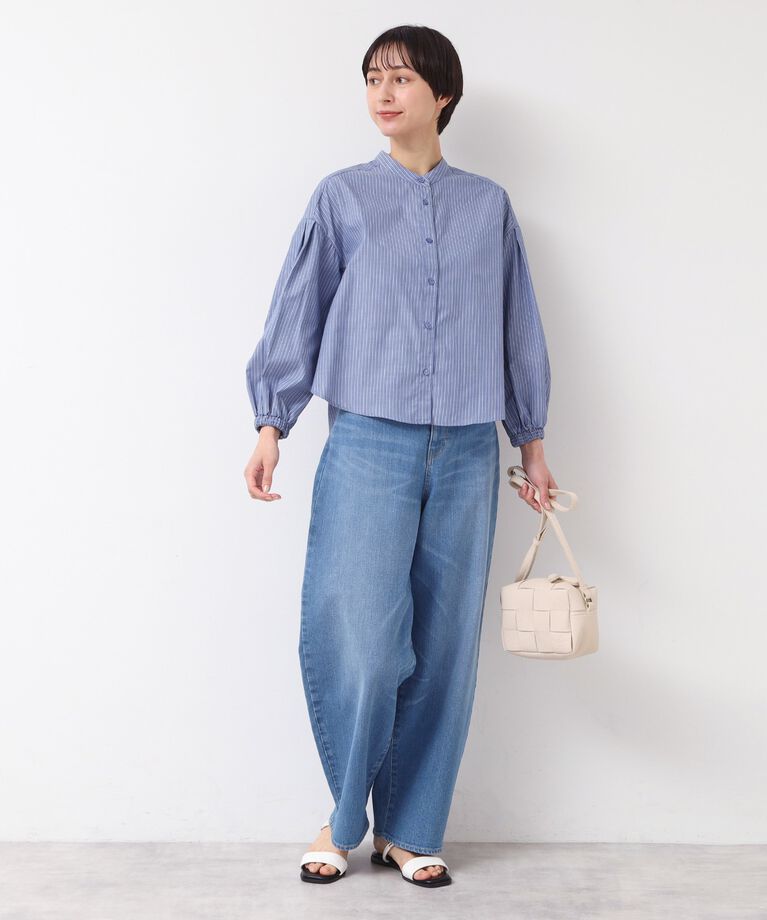 Dessin「【洗える・4サイズ展開】バンドカラーシャツ（XS～L）」|シャツ・ブラウス|