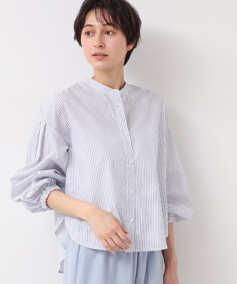 Dessin「【洗える・4サイズ展開】バンドカラーシャツ（XS～L）」|シャツ・ブラウス|