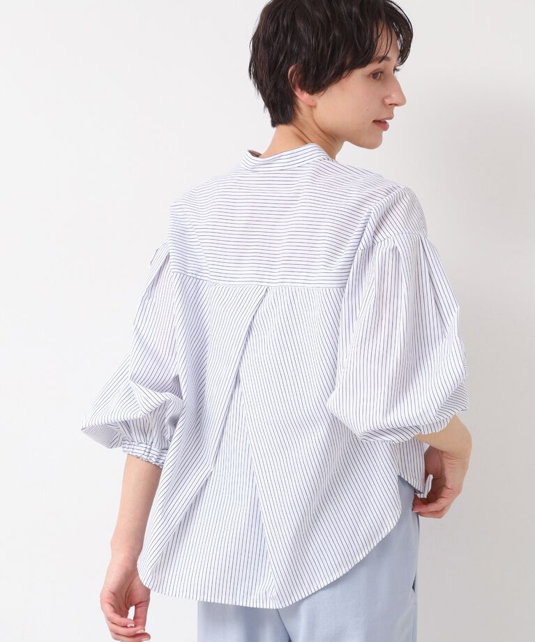 Dessin「【洗える・4サイズ展開】バンドカラーシャツ（XS～L）」|シャツ・ブラウス|