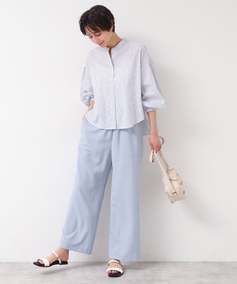 Dessin「【洗える・4サイズ展開】バンドカラーシャツ（XS～L）」|シャツ・ブラウス|