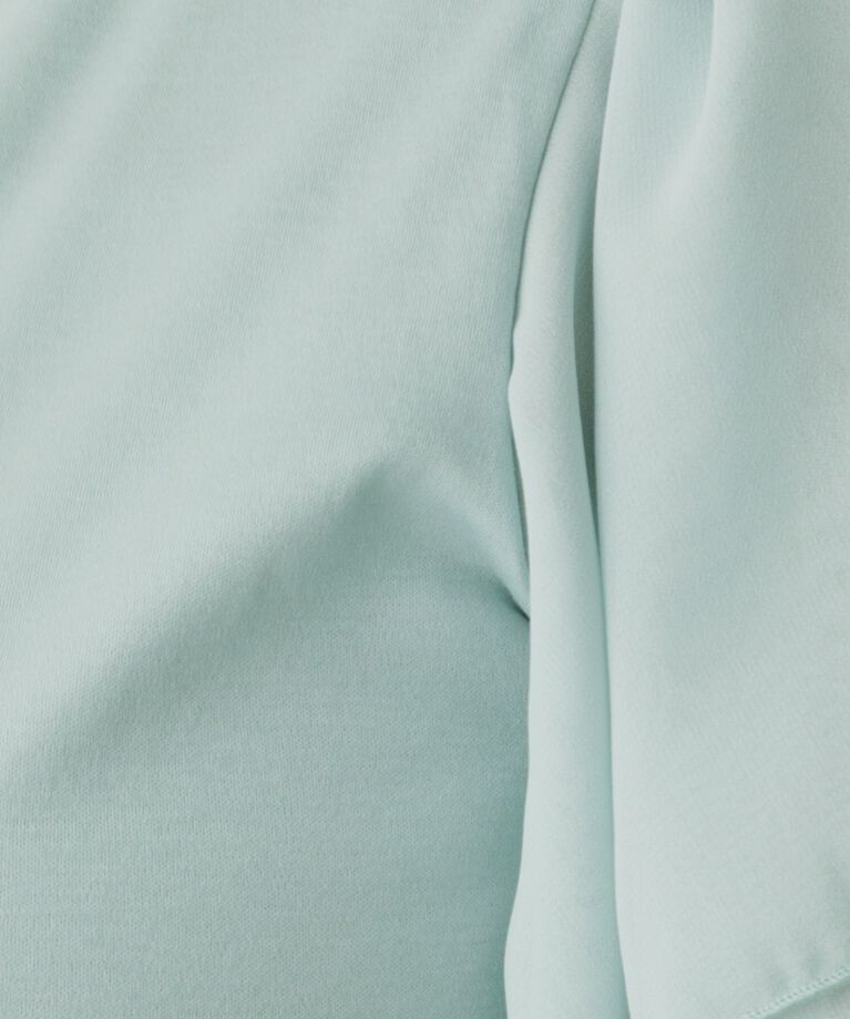 SunaUna「【接触冷感／日本製】シフォンスリーブカットソー」|Tシャツ・カットソー|