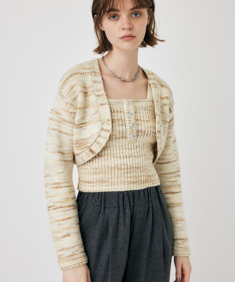MOUSSY「KNIT BOLERO セット」|ニット・セーター|