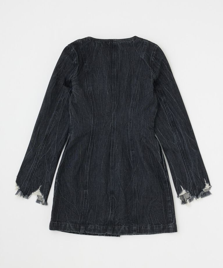 MOUSSY「SCOOP NECK DENIM ミニドレス」|ワンピース|