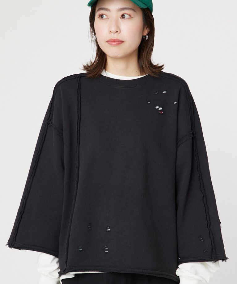 RODEO CROWNS「ウォッシュダメージスウェット」|Tシャツ・カットソー|