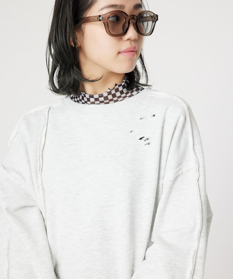 RODEO CROWNS「ウォッシュダメージスウェット」|Tシャツ・カットソー|
