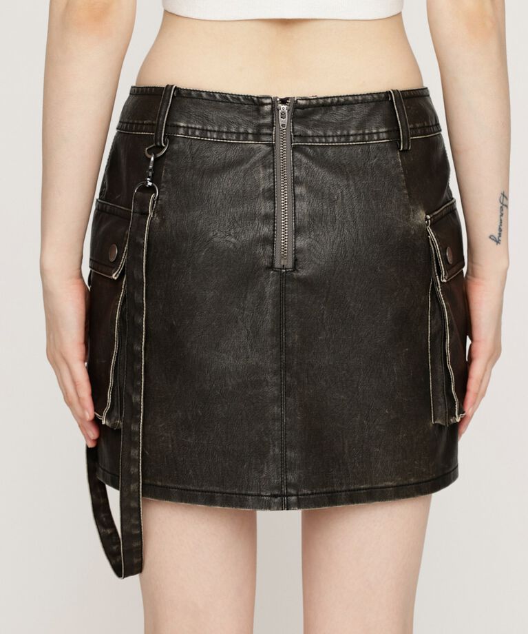 SLY「3D PK F／LEATHER MINI スカート」|スカート|