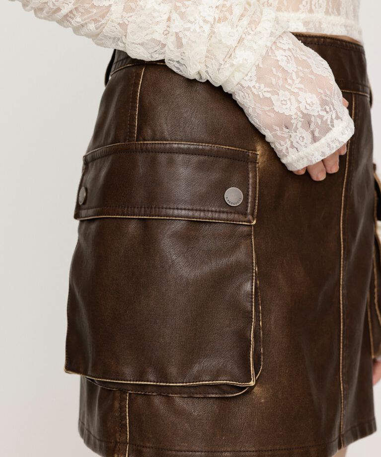 SLY「3D PK F／LEATHER MINI スカート」|スカート|