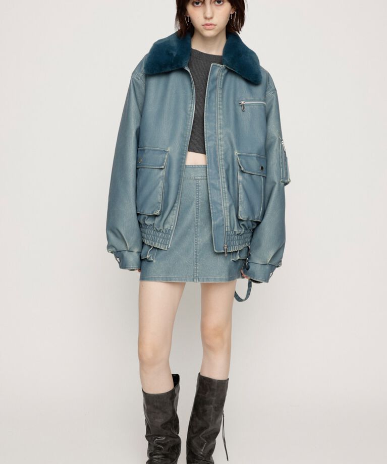 SLY「3D PK F／LEATHER MINI スカート」|スカート|