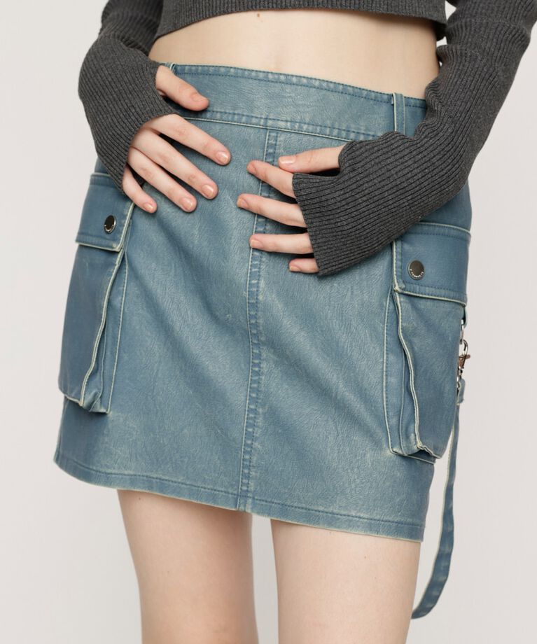 SLY「3D PK F／LEATHER MINI スカート」|スカート|