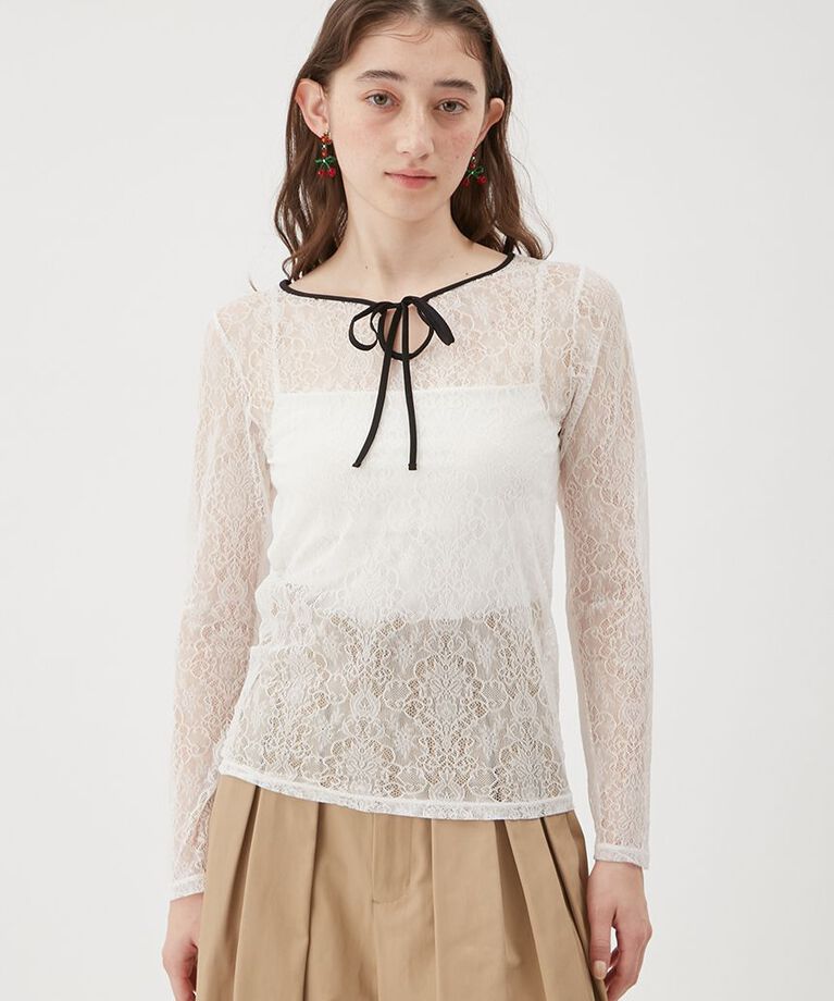 FURFUR「レースシアープルオーバー」|Tシャツ・カットソー|