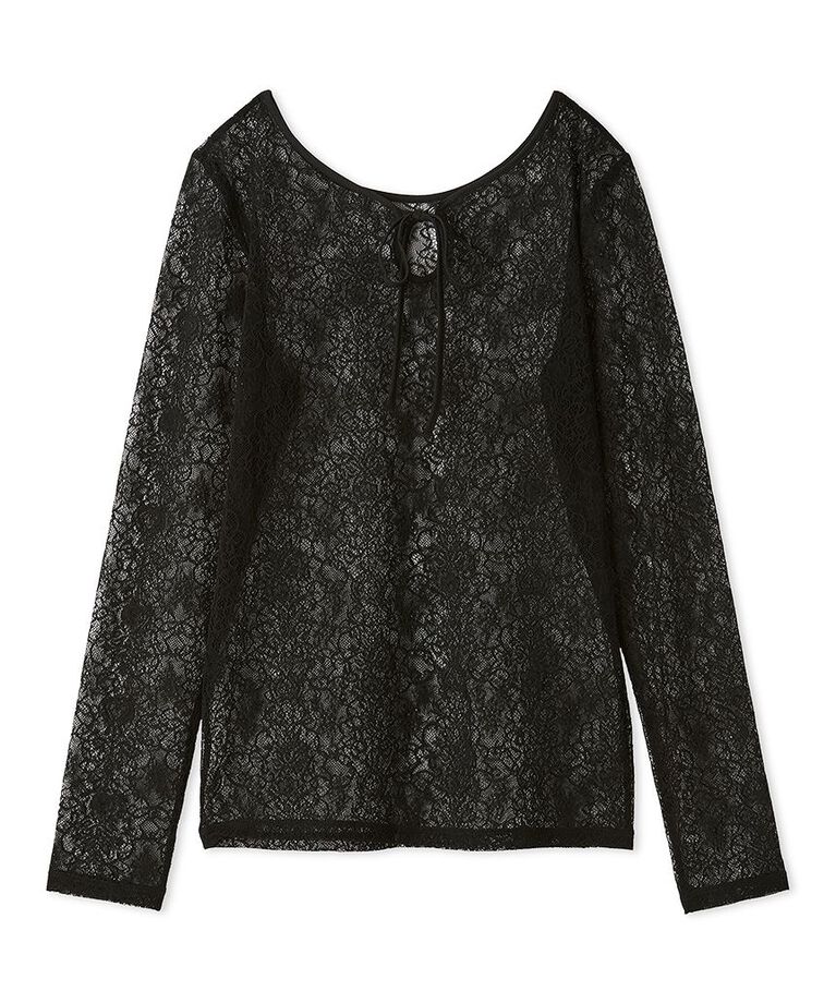 FURFUR「レースシアープルオーバー」|Tシャツ・カットソー|BLK