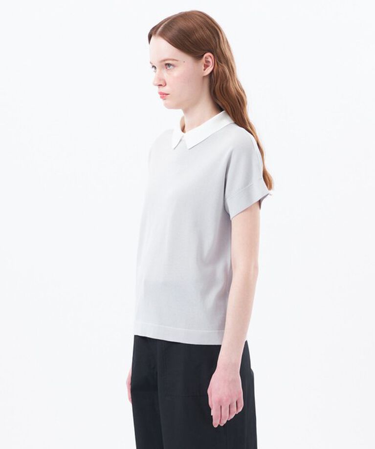 MACKINTOSH PHILOSOPHY「【Bicolor Knit Polo（バイカラーニットポロ）】ハーフスリーブ」|ニット・セーター|