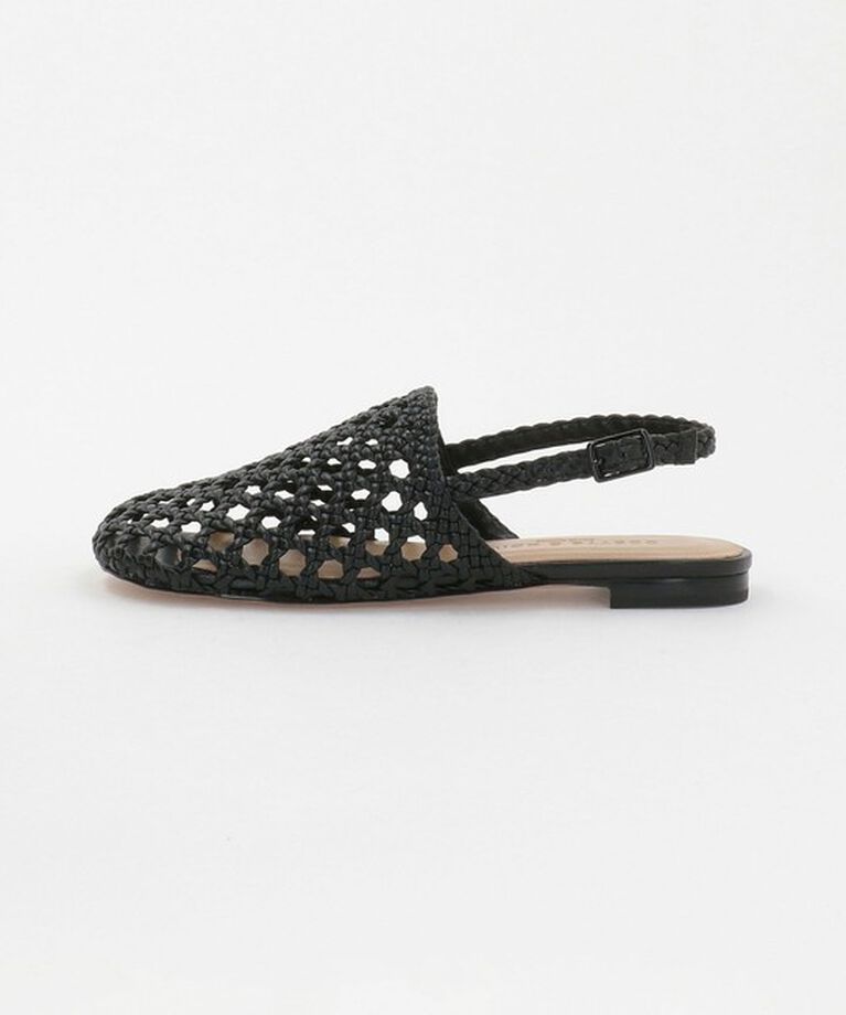 ODETTE E ODILE「オブリークメッシュバックベルト フラット10↑」|パンプス|BLACK