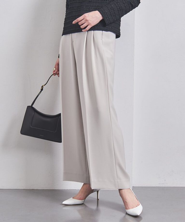 UNITED ARROWS「2タック ワイドパンツ」|スラックス|LT.GRAY