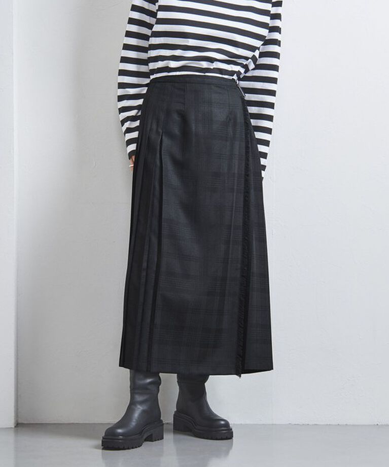 UNITED ARROWS「＜TICCA＞シャドウチェック プリーツスカート」|スカート|