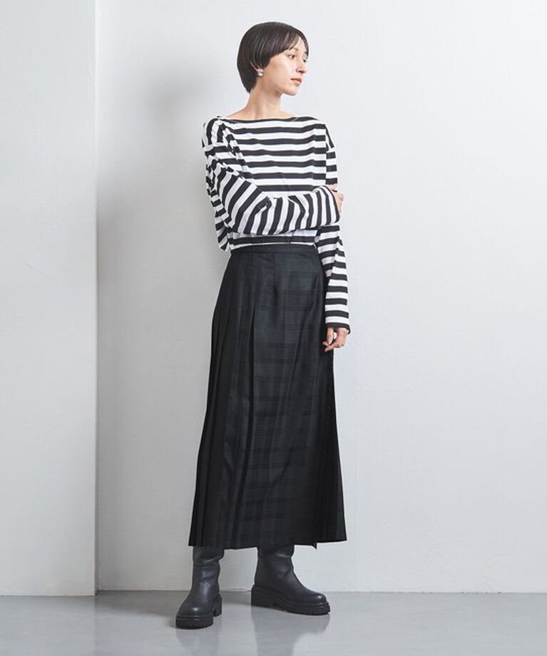 UNITED ARROWS「＜TICCA＞シャドウチェック プリーツスカート」|スカート|