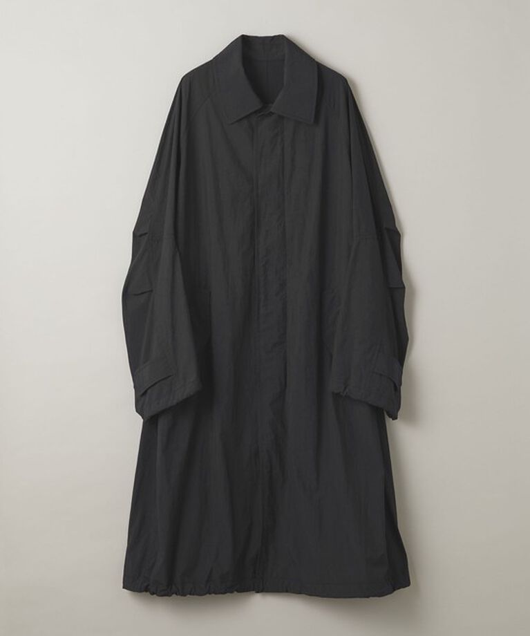ASTRAET「＜ASTRAET＞ナイロン ジップ ステンカラーコート UNISEX」|ステンカラーコート|BLACK