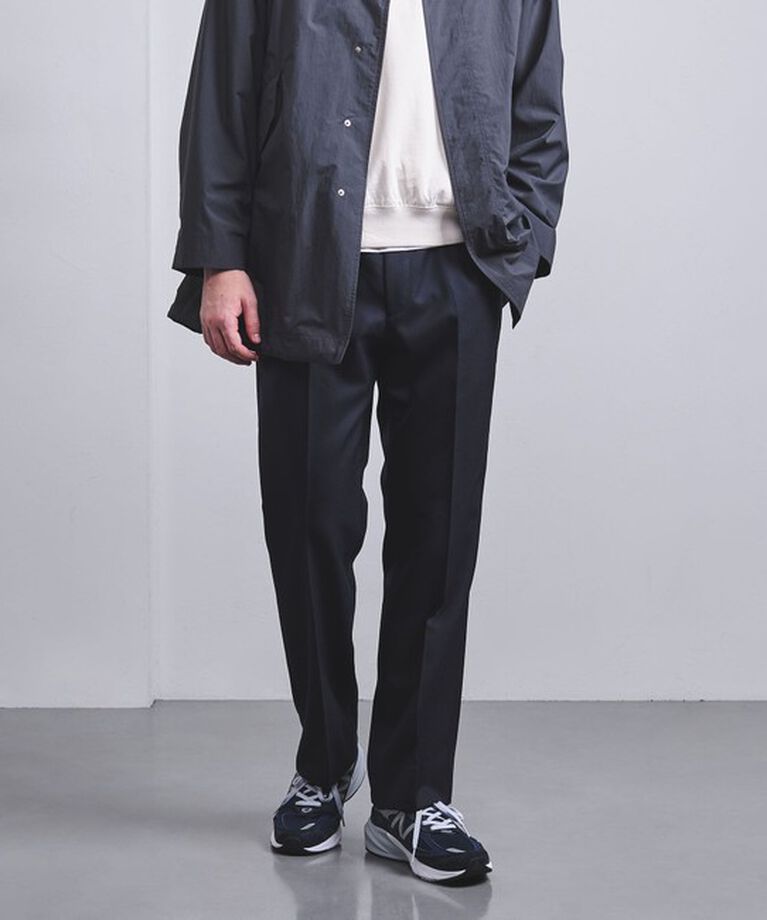 UNITED ARROWS「サージ モダンストレート パンツ」|スラックス|NAVY
