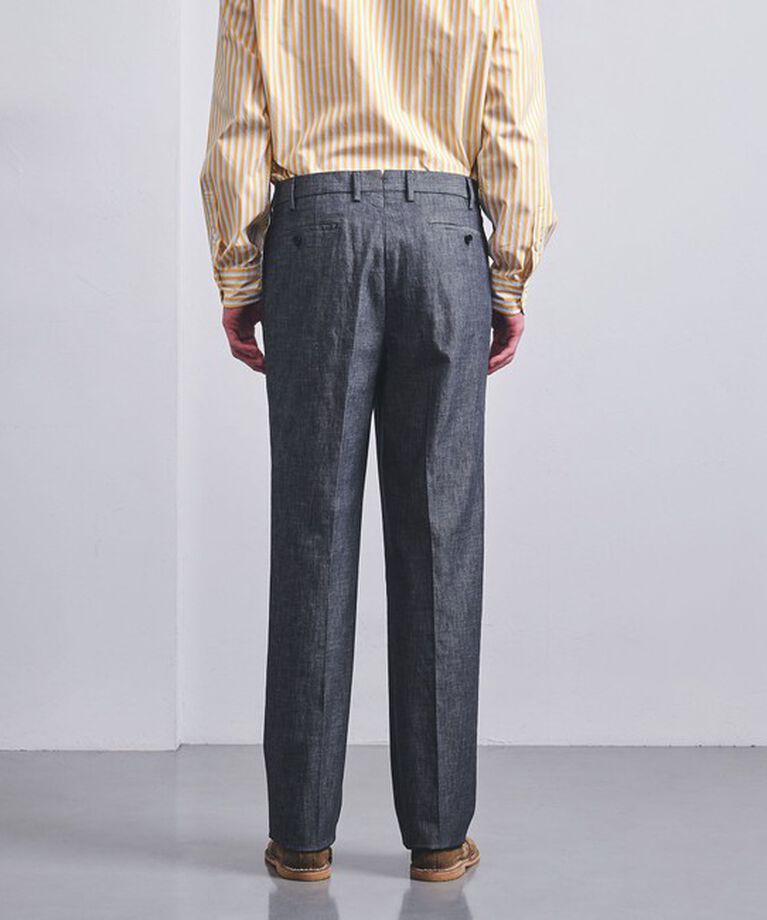 UNITED ARROWS「シャンブレー ストレート ２インプリーツ スラックス」|スラックス|