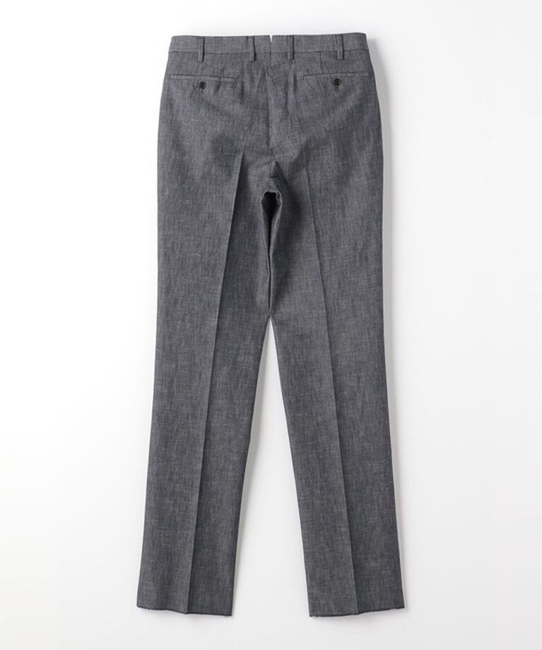 UNITED ARROWS「シャンブレー ストレート ２インプリーツ スラックス」|スラックス|