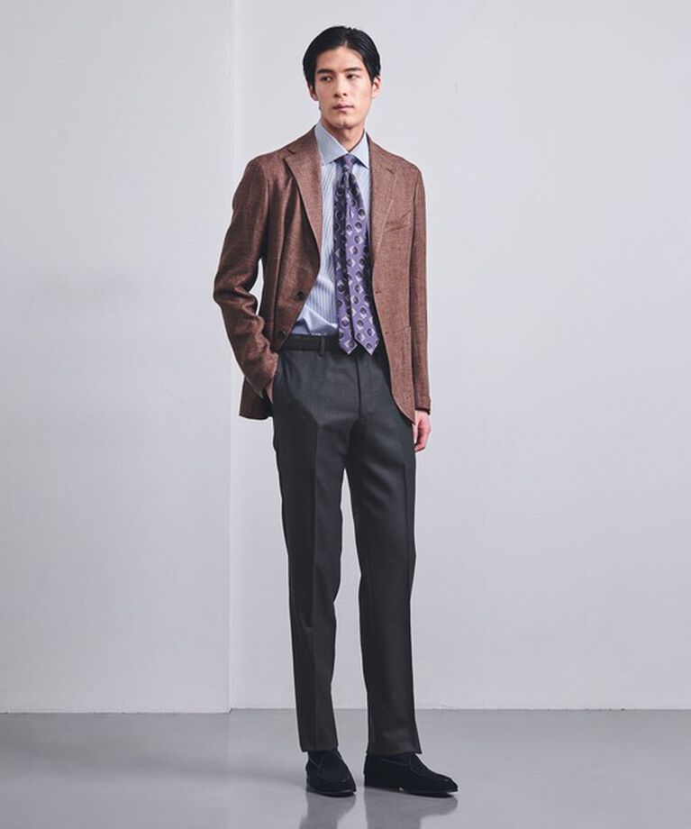 UNITED ARROWS「サージ ノープリーツ スラックス」|スラックス|