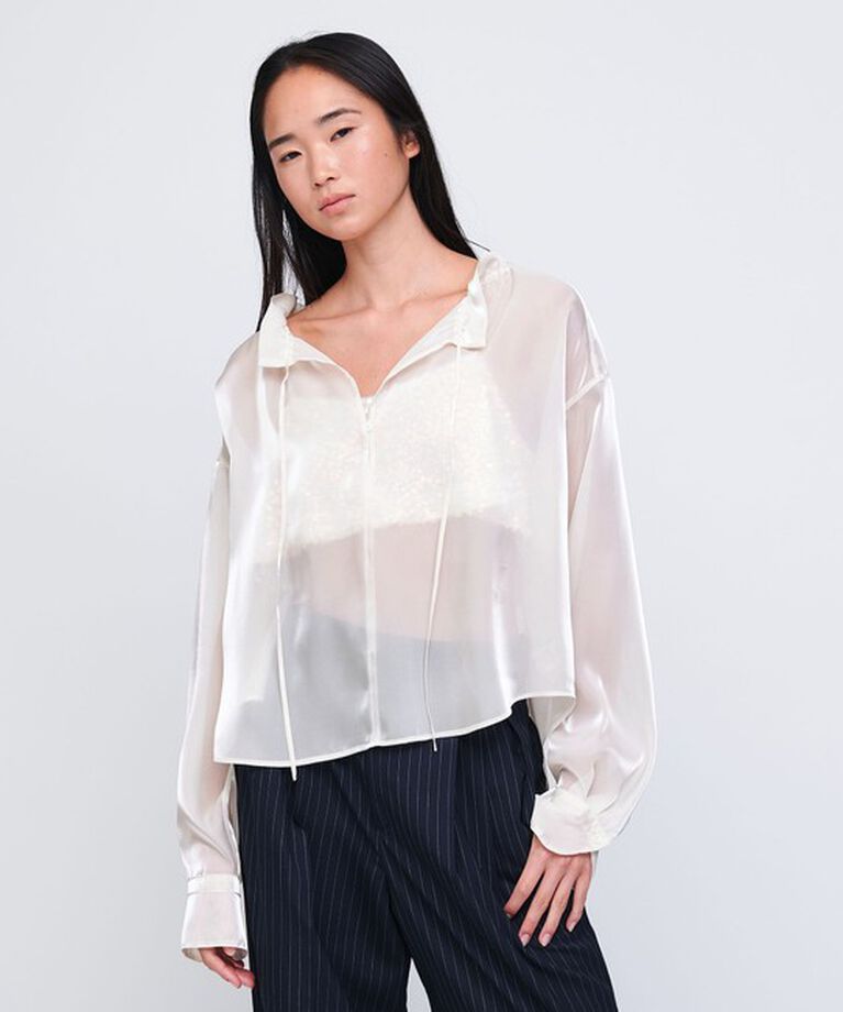AEWEN MATOPH「＜AEWEN MATOPH＞オーガンジー ブラウス」|シャツ・ブラウス|OFF WHITE