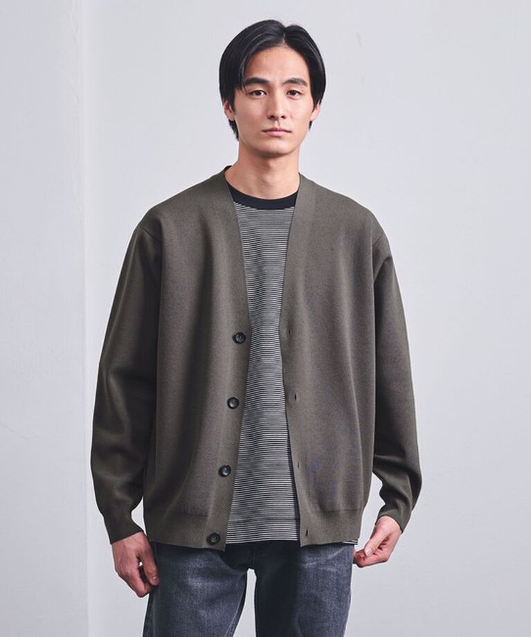 UNITED ARROWS「4シーズンズ ミラノリブ カーディガン ーウォッシャブルー」|カーディガン|