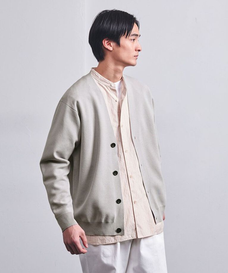 UNITED ARROWS「4シーズンズ ミラノリブ カーディガン ーウォッシャブルー」|カーディガン|