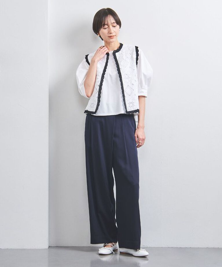 UNITED ARROWS「クロッシー エンブロイダリー ニットベスト」|ベスト・ジレ|