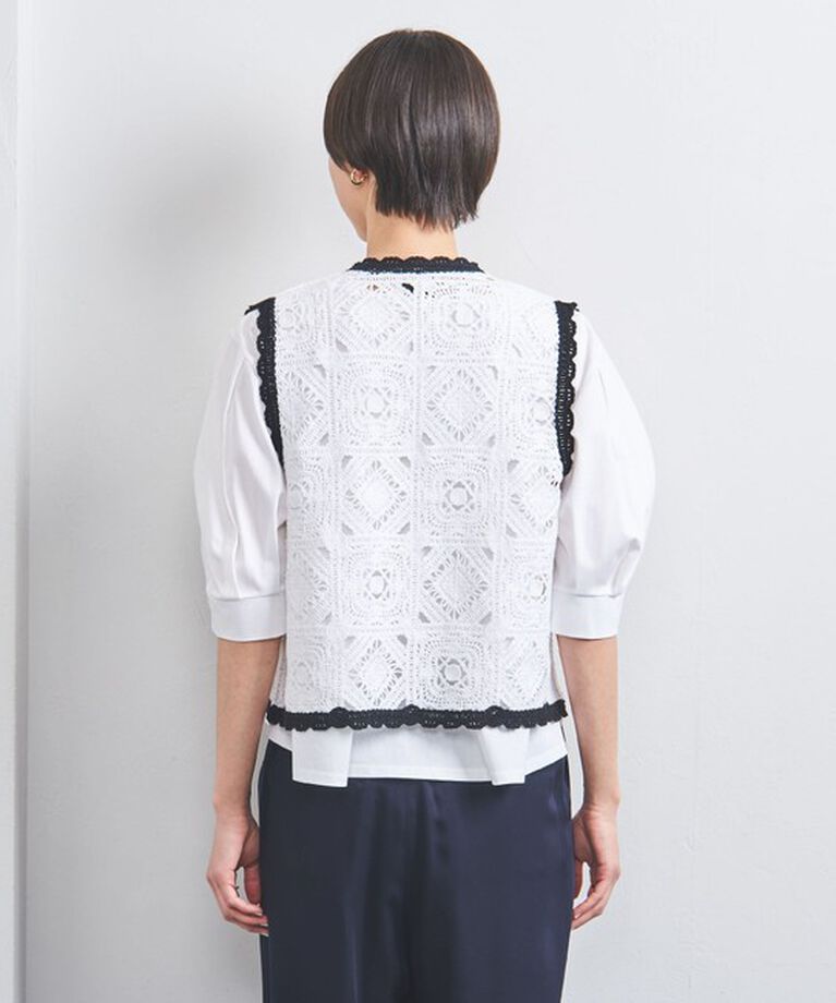 UNITED ARROWS「クロッシー エンブロイダリー ニットベスト」|ベスト・ジレ|