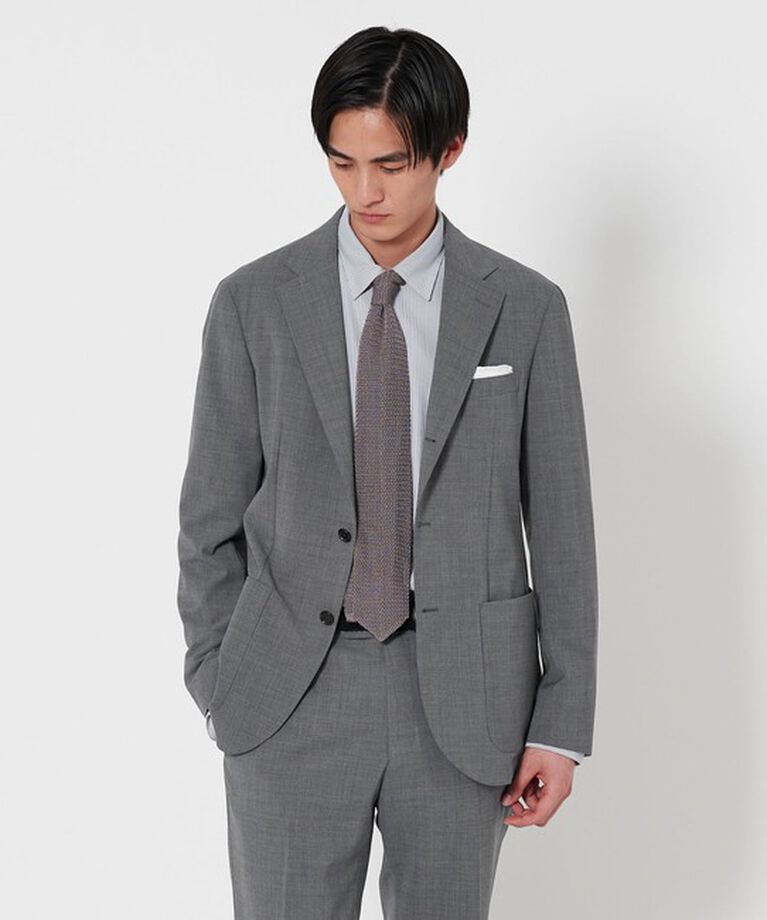 UNITED ARROWS「トロピカル 3ボタン テーラードジャケット -撥水・２WAYストレッチ-」|スーツ|MD.GRAY