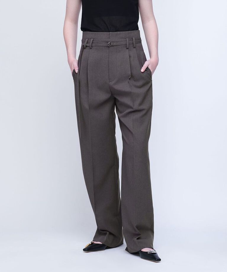 AEWEN MATOPH「＜AEWEN MATOPH＞ハイウエスト ベルトパンツ2」|その他|DK.GRAY