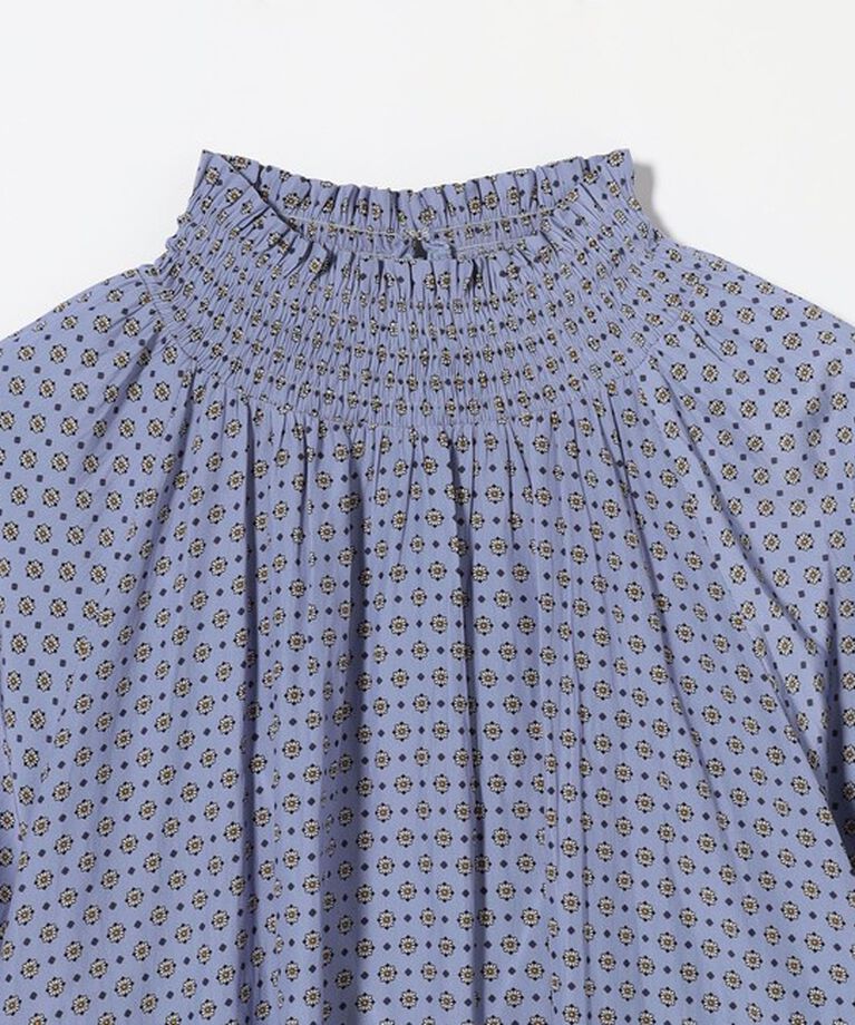 UNITED ARROWS「シャーリング ハイネック ブラウス」|シャツ・ブラウス|