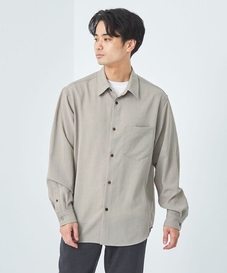 UNITED ARROWS green label relaxing「ポリエステル ワッシャー ポプリン ジャストルーズ シャツ」|シャツ・ブラウス|