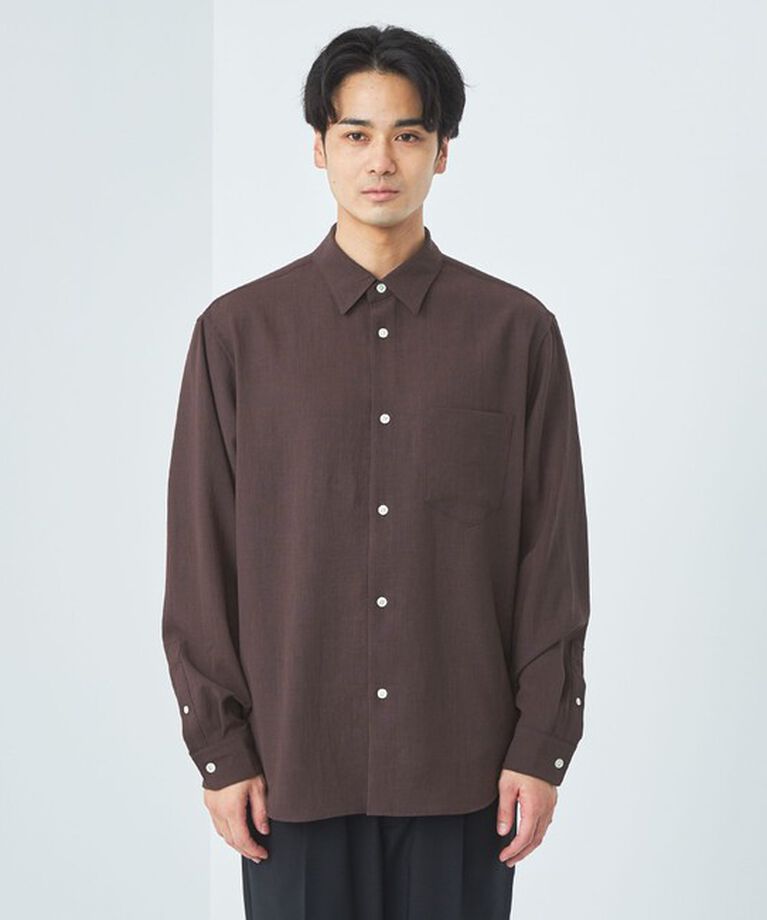 UNITED ARROWS green label relaxing「ポリエステル ワッシャー ポプリン ジャストルーズ シャツ」|シャツ・ブラウス|